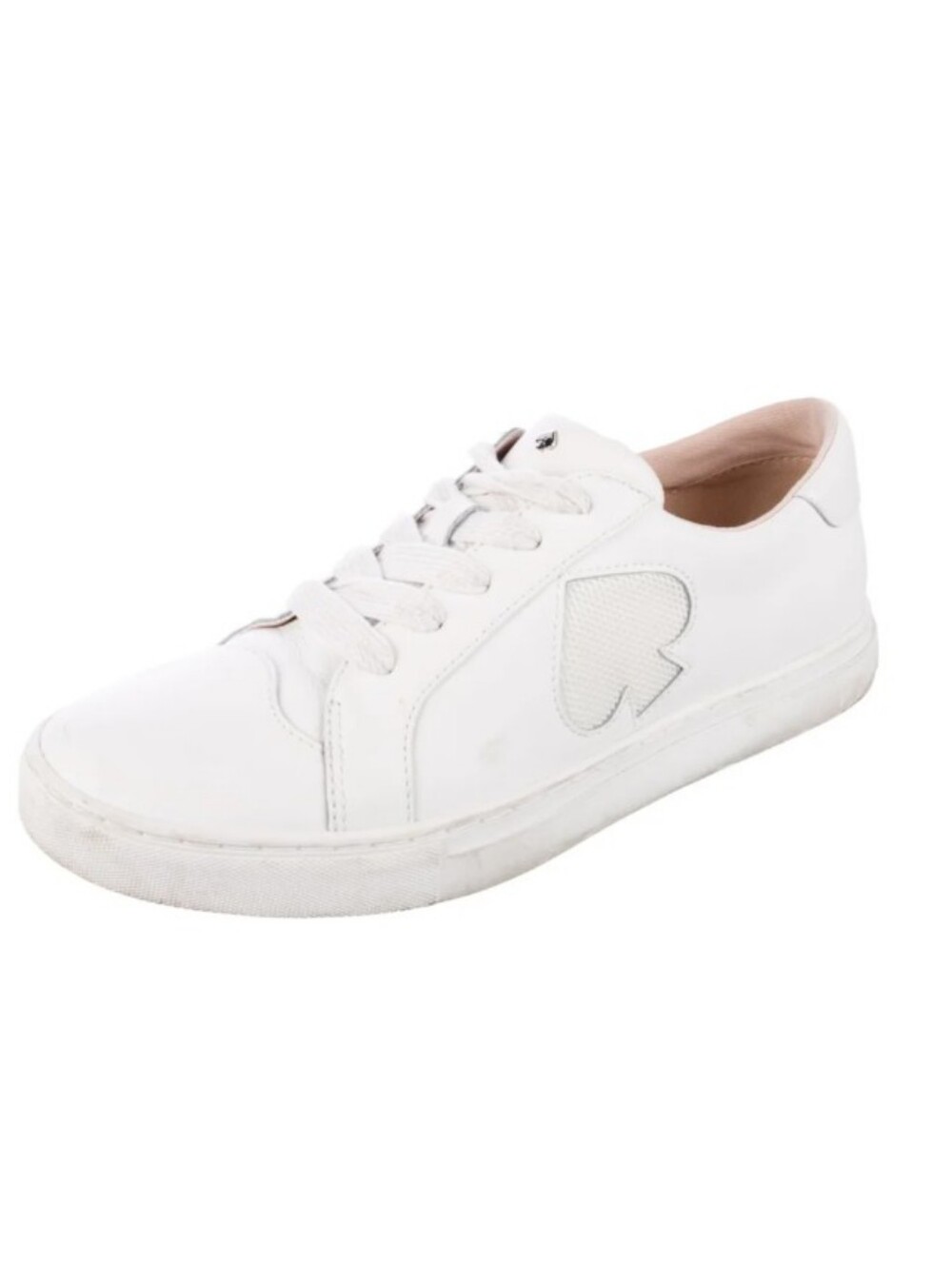 Kate Spade Fez White Leather Low Top Sneakers Size 8B